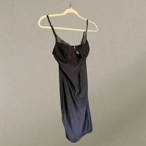 vintage Y2K windsor black lace mini slip dress